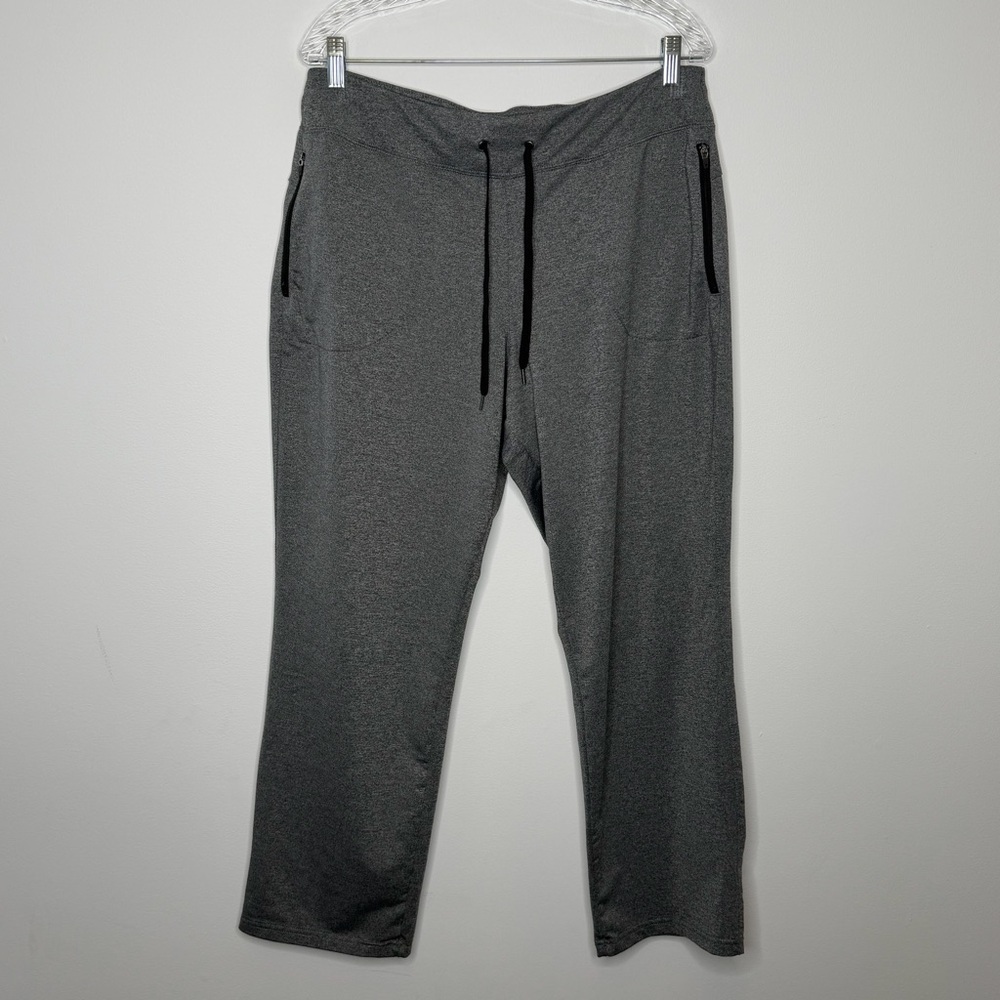Tek Gear On The Go Grey Zipper Pocket Wide Leg Pant